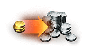 Обменяйте золото на кредиты, если не хватает на покупку исследованной техники или оборудования